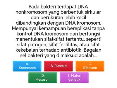 KUIS BAKTERI DAN EKOSISTEM