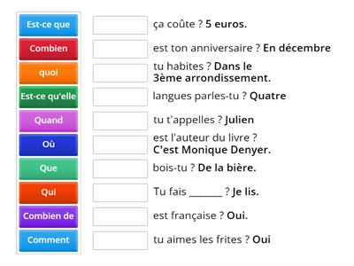 Le Mots Interrogatifs