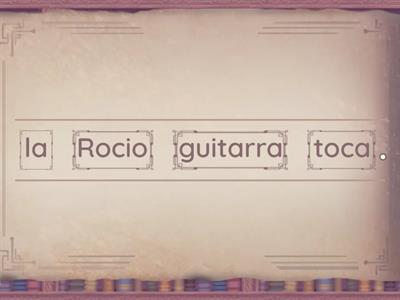 Ordena la frase- Morfosintaxis niño.