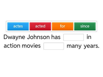 Present perfect (For and since)