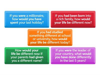 Speaking practice: Mixed conditionals