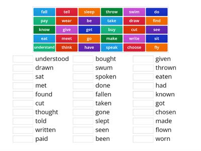 Irregular verbs