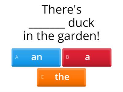 Articles: the, a , an