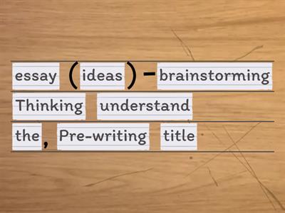 Stages of writing an essay