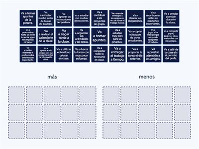 Este estudiante necesita mejorar las notas en sus clases.  Tiene un plan. ¿Qué va a hacer para mejorar las notas?