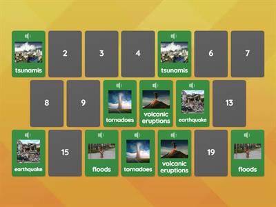 matching pairs natural disasters