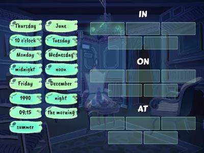 Grade 7 Prepositions of time