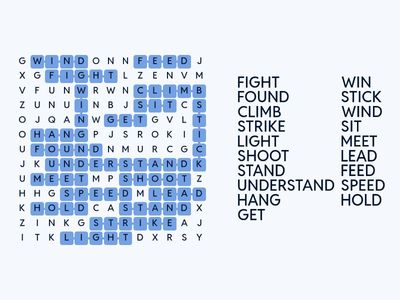 Найди глаголы в сканворде (3)