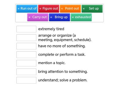 Ventures 8- Work: Vocabulary Matchup and Common Phrasal Verbs