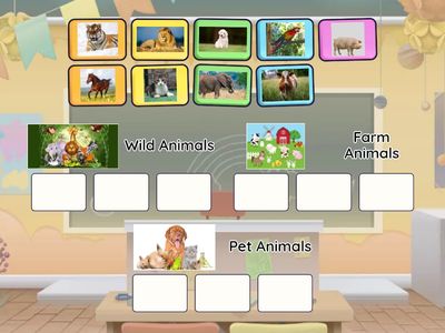 Animals sorting game