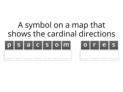  Map Skills Vocabulary Set B Anagram