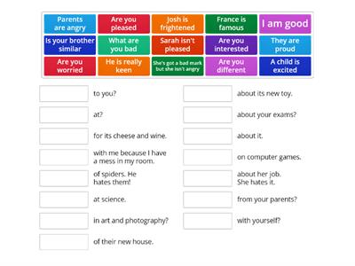 Solutions Elem 1F Adjectives+prepositions