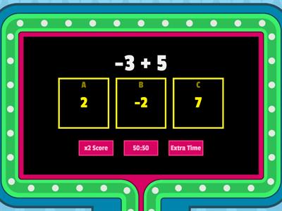  SUMA Y RESTA DE NUMEROS ENTEROS 7 °