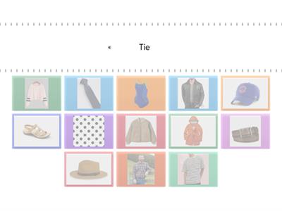Shopping for Clothing Vocabulary - Match Up