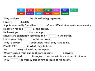 Outcomes Upper Unit 6 Vocab Revision