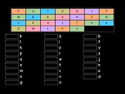 The Alphabet Matching
