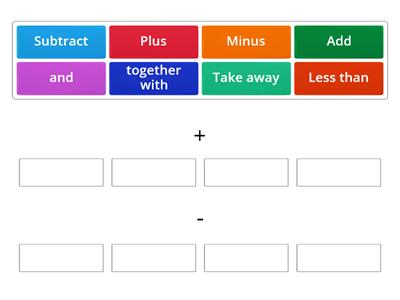 addition and subtraction words - reduced