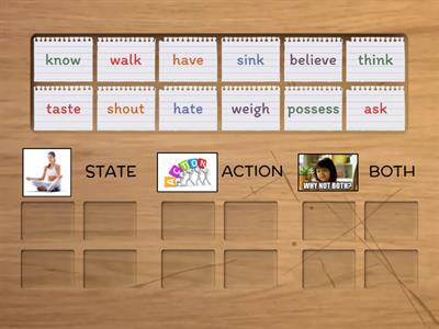 State verbs and action verbs