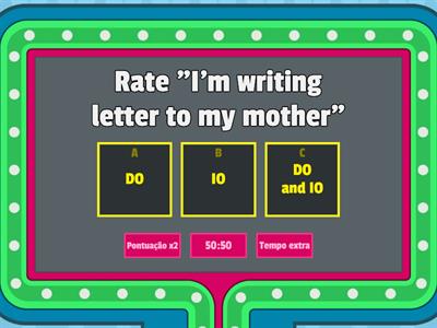 Direct object and Indirect object