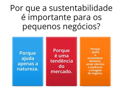 Quiz: Soluções Sustentáveis ​​para Pequenos Negócios