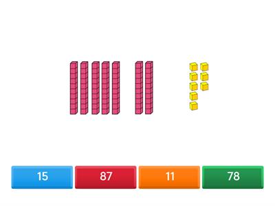 Place Value blocks under 100