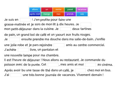 Une journée de vacances