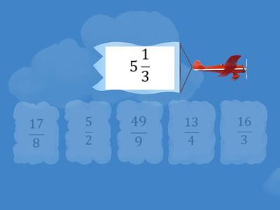 Improper and mixed fractions