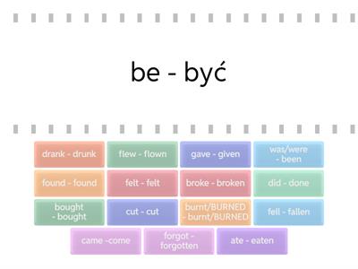 BRAINY 6 irregular verbs  PART 1 