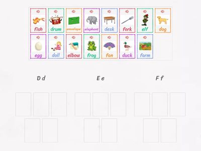 Oxford phonics Dd, Ee, Ff