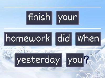 Past Simple  word order