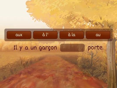 Bien dit! 1 - Grammaire 2.2.1 - À + article défini [phrases à trous]