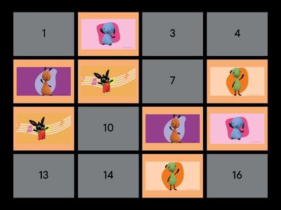 Memory Bing BUNNY Coniglietti 8 coppie di Bing