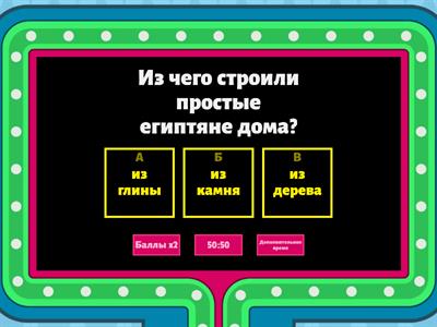 Тест "Древний Египет". Вариант 2