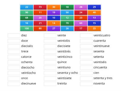 Spanish Numbers 0-100 Practice