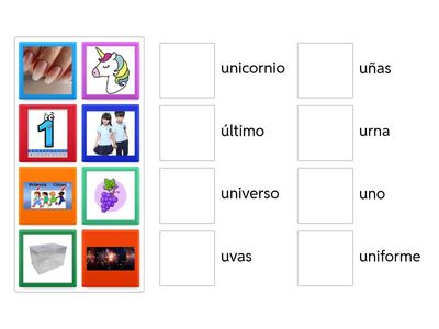 UNE CADA IMAGEN CON SU PALABRA CORRESPODIENTE.