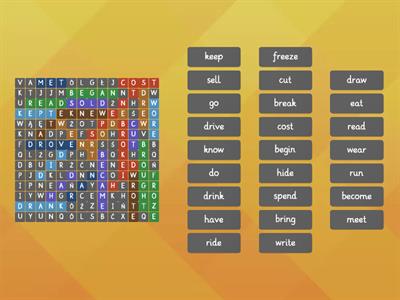 Past simple - irregular verbs