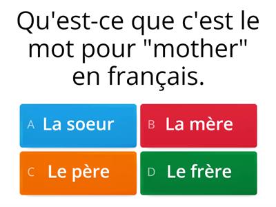 La Famille - Vocabulaire