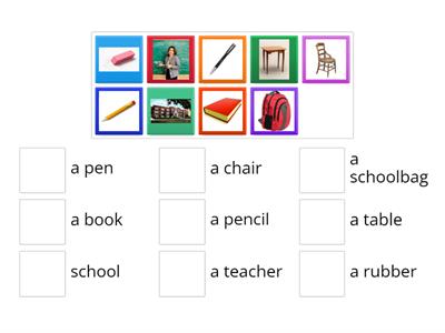 objects in a classroom 