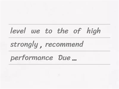 Language to justify recommendations_UNJUMBLE