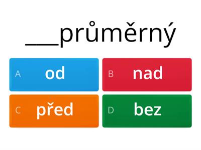 Předpony od-, nad-, pod-, roz-, vý-, bez-