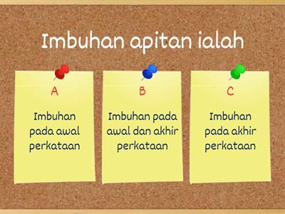 KUIZ IMBUHAN APITAN BM TAHUN 5 PENDIDIKAN KHAS