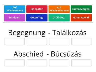 Begrüßungen - Köszönések