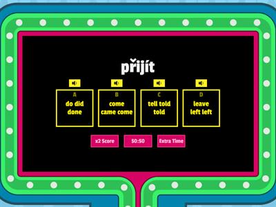 Gameshow quiz - Irregular verbs 1 for practice