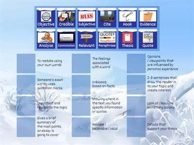 Informational Writing Vocabulary