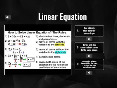 WMS G8,Unit 8 Math Vocabulary