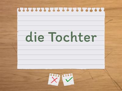 Einzahl - Mehrzahl Familie+Körperteile