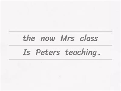 (2) present continuous tense