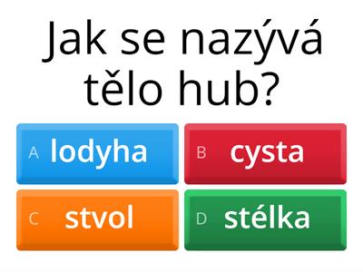 Houby, řasy lišejníky A