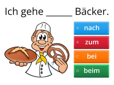 A1 lokale Präposition (zu/bei/in/von/aus) + Dativ
