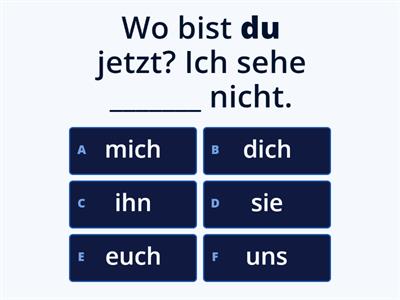 A1  Personalpronomen im Akkusativ
